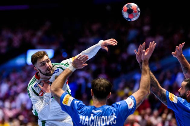 260128 Zoran Ilic of Hungary during the EHF European Handball Championship main round match between Croatia and Hungary on January 28, 2026 in Malmö. Photo: Petter Arvidson BILDBYRAN kod PA PA1144 handball handboll handball handbolls-em 2026 croatia hungary kroatien ungern ehf european handball championship bbeng grappa33 Copyright: PETTERxARVIDSON BB260128PA075