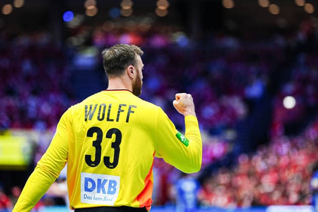 Jubel nach Parade Andreas Wolff (Deutschland, 33) DEN, Deutschland vs. Frankreich, Handball, EHF Europameisterschaft 2026, Hauptrunde, Spieltag 4, 28.01.2026 DEN, Deutschland vs. Frankreich, Handball, EHF Europameisterschaft 2026, Hauptrunde, Spieltag 4, 28.01.2026 Herning Copyright: xEibner-Pressefoto MarcelxvonxFehrnx EP_MFN