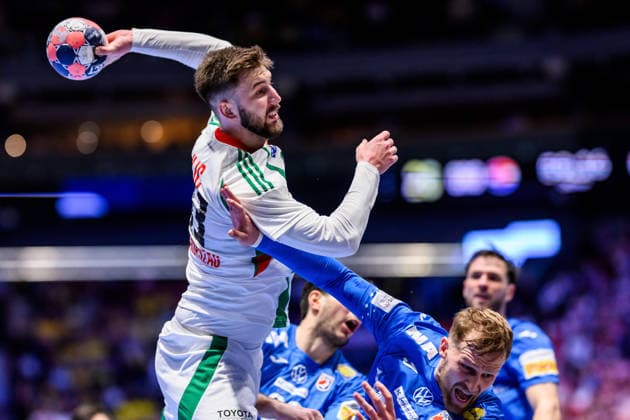 260128 Zoran Ilic of Hungary during the EHF European Handball Championship main round match between Croatia and Hungary on January 28, 2026 in Malmö. Photo: Petter Arvidson BILDBYRAN kod PA PA1144 handball handboll handball handbolls-em 2026 croatia hungary kroatien ungern ehf european handball championship bbeng grappa33 Copyright: PETTERxARVIDSON BB260128PA088