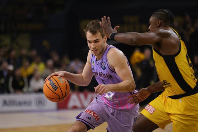 FIBA Basketball Champions League, AEK BC vs Alba Berlin FIBA Basketball Champions League, AEK BC vs Alba Berlin - Malte Delow of Alba Berlin in action during the FIBA Basketball Champions League regular season basketball match between AEK BC vs Alba Berlin in Athens, Greece, 28 January 2026. ATHENS Greece Copyright: xOnexInchxProductionsx 1IN_0648