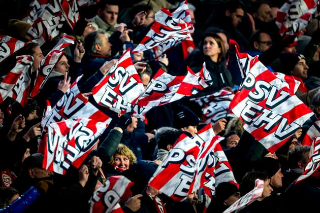 Supporters of PSV Eindhoven during the match PSV Eindhoven vs FC Bayern Munchen at the Philips stadium for the Champions League - League phase - Matchday 8 season 2025-2026 in EINDHOVEN, Netherlands on 28 01 2026, -