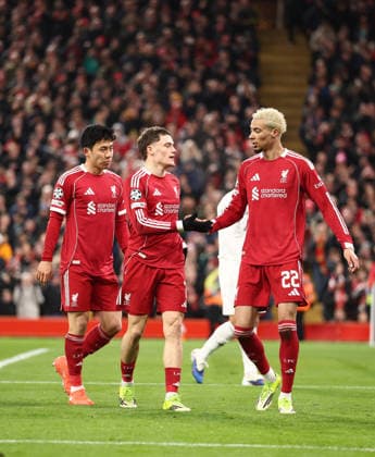 Liverpool v FK QARABAG, Champions League Florian Wirtz of Liverpool celebrates a goal 2-0 during the Champions League match between Liverpool and FK QARABAG at Anfield, Liverpool, UK on 28 January 2026. Liverpool Anfield Merseyside UK Editorial use only , Copyright: xRyanxBrownex PSI-23643-0035