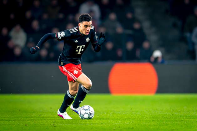 SC Bayern Munchen midfielder Jamal Musiala during the match PSV Eindhoven vs FC Bayern Munchen at the Philips stadium for the Champions League - League phase - Matchday 8 season 2025-2026 in EINDHOVEN, Netherlands on 28 01 2026, -