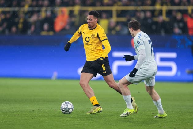 28.01.2026, UEFA Champions League, 8. Spieltag, Borussia Dortmund - Inter Mailand, v. l. Felix Nmecha (Borussia Dortmund), Piotr Zielinski (Inter Mailand), Dortmund Signal Iduna Park NRW Deutschland xRHR-FOTO DEx Copyright: DennisxEwert RHR-FOTOx RHR-FOTO DE