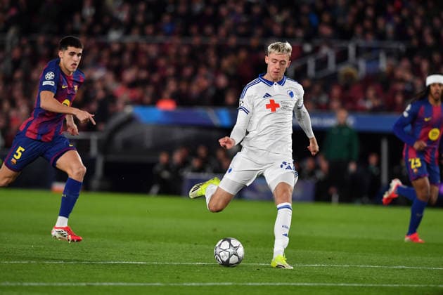 FC Barcelona, Barca v FC COPENHAGUE SPOTIFY CAMP NOU. BARCELONA. January 28, 2026 FC BARCELONA vs FC COPENHAGUE January 28, 2026 Dadason (39) of FC Copenhague scores his team s first goal during the soccer match corresponding to the eigth match of the group stage of the UEFA Champions League between FC Barcelona and FC Copenhague at Spotify Camp Nou in Barcelona, Spain. Barcelona ESP Copyright: xS.xRosx