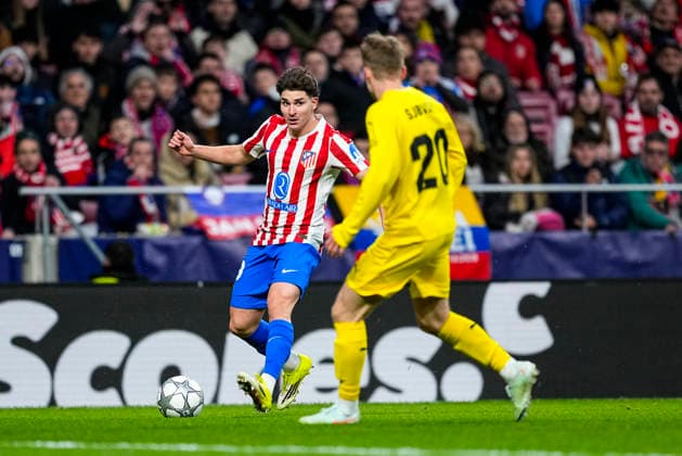 January 28, 2026, Madrid, Madrid, Spain: Julian Alvarez of Atletico de Madrid in action during the UEFA Champions League 2025 26 League Phase MD8 match between Atletico de Madrid and FK Bodo Glimt at Riyadh Air Metropolitano stadium on January 28, 2026 in Madrid, Spain. Madrid Spain - ZUMAa181 20260128_zaa_a181_061 Copyright: xOscarxJ.xBarrosox