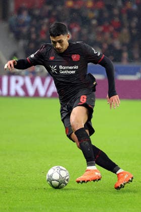 28.01.2026, xrekx, Fussball UEFA Champions League, Bayer 04 Leverkusen - FC Villareal v.l. Equi Fernandez (Bayer 04 Leverkusen) (DFL DFB REGULATIONS PROHIBIT ANY USE OF PHOTOGRAPHS as IMAGE SEQUENCES and or QUASI-VIDEO) Leverkusen