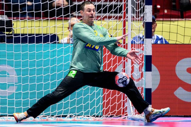 260128 Goalkeeper Andreas Palicka of Sweden during the EHF European Handball Championship main round match between Switzerland and Sweden on January 28, 2026 in Malmö. nPhoto: Petter Arvidson BILDBYRAN kod PA PA1145 handball handboll handball handbolls-em 2026 schweiz sverige sweden ehf european handball championship switzerland bbeng bbauto Copyright: PETTERxARVIDSON BB260128PA172