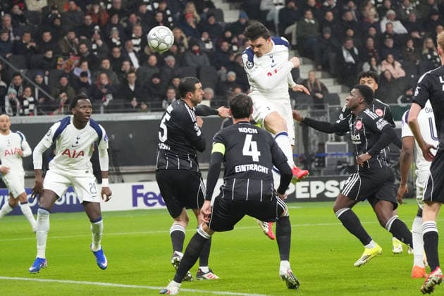 Kopfballchance Joao Palhinha (Tottenham Hotspur, 6) - Frankfurt 28.01.2026: Eintracht Frankfurt vs. Tottenham Hotspurs, Deutsche Bank Park, 8. Spieltag Champions League
