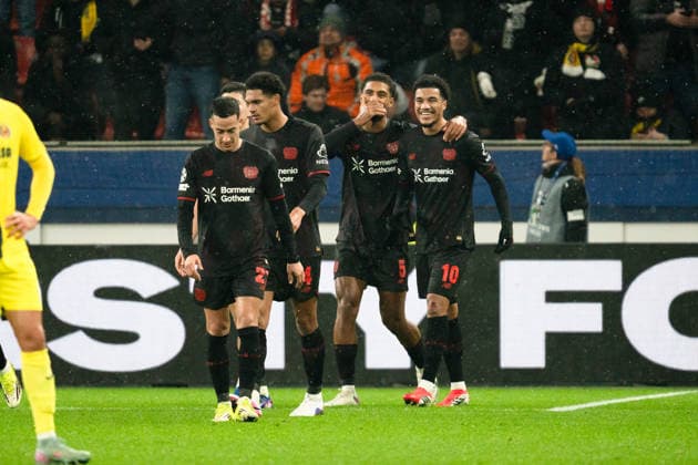 UEFA Champions League 2025 26 Bayer 04 Leverkusen vs. Villarreal CF 8. Spieltag der Ligaphase Mittwoch, 28.01.2026 BayArena (Nordrhein-Westfalen, Deutschland) Tor zum 2:0 durch Malik Tillman ( 10) Jubel Freude Emotionen Torjubel Copyright: xCelinaxLeiersx