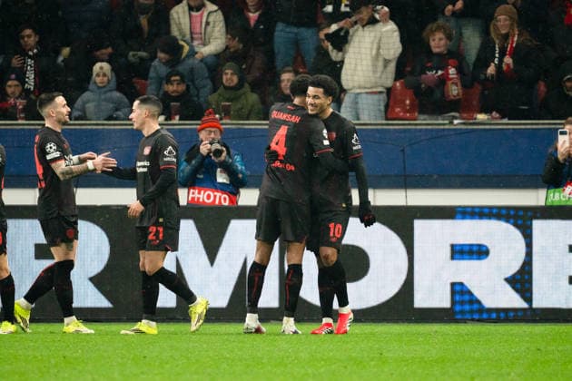 UEFA Champions League 2025 26 Bayer 04 Leverkusen vs. Villarreal CF 8. Spieltag der Ligaphase Mittwoch, 28.01.2026 BayArena (Nordrhein-Westfalen, Deutschland) Tor zum 2:0 durch Malik Tillman ( 10) Jubel Freude Emotionen Torjubel Copyright: xCelinaxLeiersx