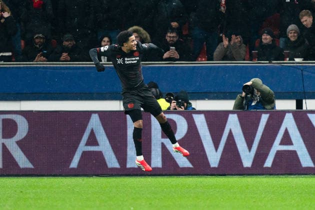 UEFA Champions League 2025 26 Bayer 04 Leverkusen vs. Villarreal CF 8. Spieltag der Ligaphase Mittwoch, 28.01.2026 BayArena (Nordrhein-Westfalen, Deutschland) Tor zum 2:0 durch Malik Tillman ( 10) Jubel Freude Emotionen Torjubel Copyright: xCelinaxLeiersx