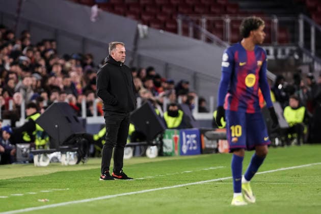 January 28, 2026, Barcelona, Barcelona, Spain: Hansi Flick, head coach of FC Barcelona, Barca looks on during the UEFA Champions League 2025 26 League Phase MD8 match between FC Barcelona and F.C. Copenhagen at Spotify Camp Nou stadium on January 28, 2026 in Barcelona, Spain. Barcelona Spain - ZUMAa181 20260128_zaa_a181_065 Copyright: xJavierxBorregox