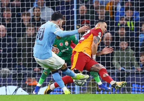 Rayan Cherki of Manchester City scores a goal to make it 2-0 Manchester City v Galatasaray, UEFA Champions League, Group Stage, Football, Etihad Stadium, Manchester, UK - 28 Jan 2026Manchester Etihad Stadium United Kingdom EDITORIAL USE ONLY No use with unauthorised audio, video, data, fixture lists, club league logos or live services. Online in-match use limited to 120 images, no video emulation. No use in betting, games or single club league player publications. Copyright: xMattxWest Shutterstockx 16429496u