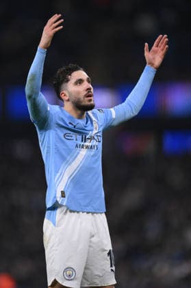 Manchester City v Galatasaray 28 January 2026 Manchester, UEFA Champions League football - Manchester City v Galatasaray - Rayan Cherki of Manchester City reacts after scoring the second goal - Photo by Gary Oakes. Manchester UK Copyright: xGaryxOakleyxOffside