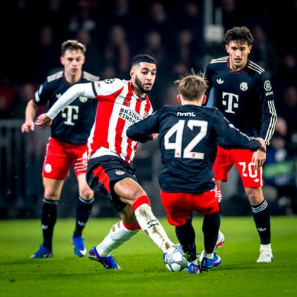 PSV Eindhoven midfielder Ismael Saibari during the match PSV Eindhoven vs FC Bayern Munchen at the Philips stadium for the Champions League - League phase - Matchday 8 season 2025-2026 in EINDHOVEN, Netherlands on 28 01 2026, -