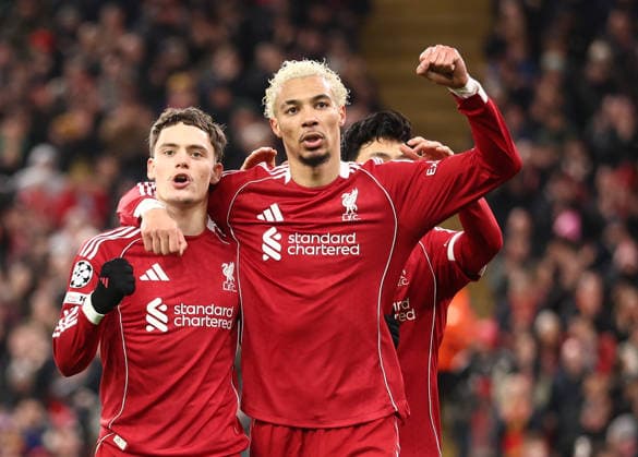 Liverpool v FK QARABAG, Champions League Florian Wirtz of Liverpool celebrates a goal 2-0 during the Champions League match between Liverpool and FK QARABAG at Anfield, Liverpool, UK on 28 January 2026. Liverpool Anfield Merseyside UK Editorial use only , Copyright: xRyanxBrownex PSI-23643-0064