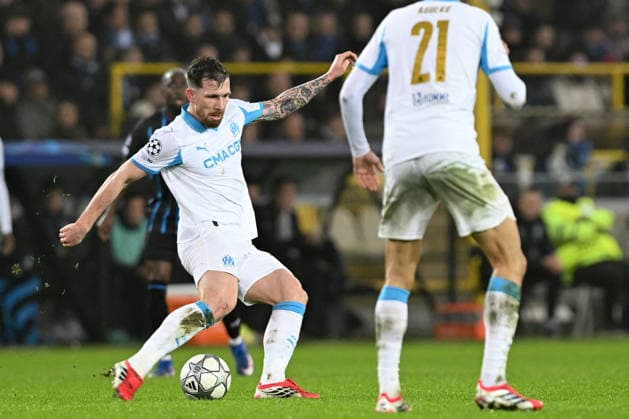 260127 Club Brugge vs Marseille Pierre-Emile Hojbjerg (23) of Marseille pictured during the Uefa Champions League 8th matchday in the League phase game in season 2025 - 2026 between Club Brugge KV and Olympique de Marseille on January 28 , 2026 in Brugge, Belgium. (Photo by David Catry Isosport) Brugge Belgium  Copyright: xDavidxCatryx 20260128DC2_8373