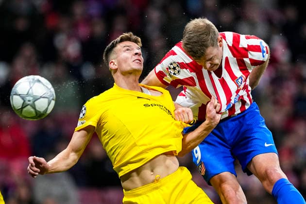 January 28, 2026, Madrid, Madrid, Spain: Alexander Sorloth of Atletico de Madrid shoots for goal during the UEFA Champions League 2025 26 League Phase MD8 match between Atletico de Madrid and FK Bodo Glimt at Riyadh Air Metropolitano stadium on January 28, 2026 in Madrid, Spain. Madrid Spain - ZUMAa181 20260128_zaa_a181_104 Copyright: xOscarxJ.xBarrosox