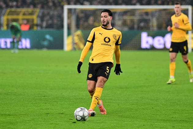 Ramy Bensebaini 5 (Borussia Dortmund), Borussia Dortmund vs. Inter Mailand, Fussball, Champions League, Gruppenphase, Matchday 8, 28.01.2026 Dortmund Nordrhein-Westfalen Deutschland