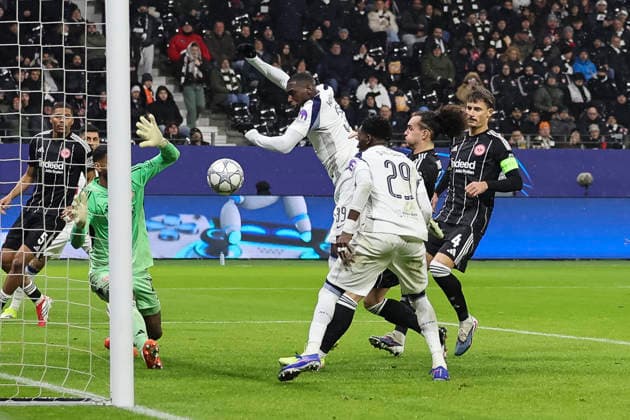 0:1 Tor fuer Tottenham Hotspur durch Randal Kolo Muani (Tottenham Hotspur, 39) , Deutschland, Fussball, UEFA Champions League, 8. Spieltag, 2025 2026, Eintracht Frankfurt vs. Tottenham Hotspur, 28.01.2026, Frankfurt am Main Deutsche-Bank-Park Deutschland Copyright: xGrantxHubbsx