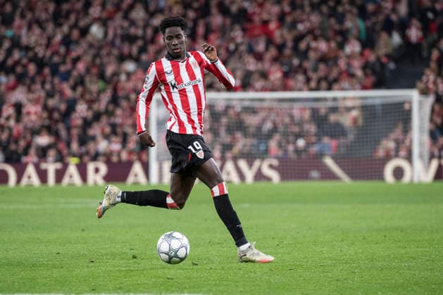UEFA Champions League Athletic Club vs Sporting Clube de Portugal Adama Boiro of Athletic Club in action during Champions League 2025-26 League phase match between Athletic Club and Sporting Clube de Portugal at San mames stadium. Bilbo (Basque Country). January 28, 2026. (Gari Garaialde Bostok Photo) Bilbao Bizkaia Spain Editorial Use Only  Copyright: xGarikoitzxGaraialdex xBostokxPhotox Bostok Photo GarixGaraialdex GG2601280309