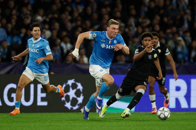 Napoli™s Rasmus Hojlund during the UEFA Champions League football match between Napoli vs Chelsea - Champions League 2025 2026 - Diego Armando Maradona stadium January 28, 2026 Naples, Italy soccer  Copyright: xAlessandroxGarofalo LaPressex