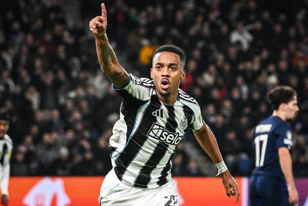 January 28, 2026, Lamorlaye, France, France: Joe WILLOCK of Newcastle celebrates his goal during the UEFA Champions League, League Phase MD8 match between Paris Saint-Germain and Newcastle United FC at Parc des Princes Stadium on January 28, 2026 in Paris, France. Lamorlaye France - ZUMAm308 20260128_zsp_m308_005 Copyright: xMatthieuxMirvillex