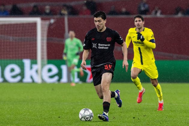 UEFA Champions League: Bayer 04 Leverkusen - Villarreal FC; 28.01.2026 Ibrahim Maza (Bayer 04 Leverkusen, 30) UEFA Champions League: Bayer 04 Leverkusen - Villarreal FC; BayArena, Leverkusen; 28.01.2026 Copyright: xBEAUTIFULxSPORTS Buriakovx