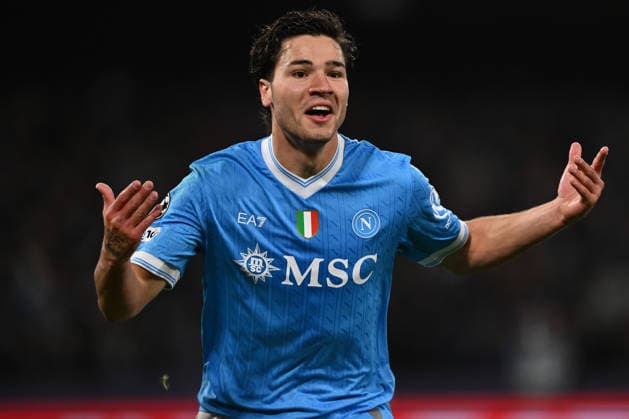 Antonio Vergara of S.S.C. Napoli celebrates after scoring the goal of 1-1 during the UEFA Champions League phase day 8 football match between S.S.C. Napoli and Chelsea F.C. at the Diego Armando Maradona Stadium on January 27, 2026 in Naples, Italy.  Copyright: xDomenicoxCippitelli IPAxSportx xipa-agency.netx xx IPA_70674006 IPA_Agency_IPA70674006