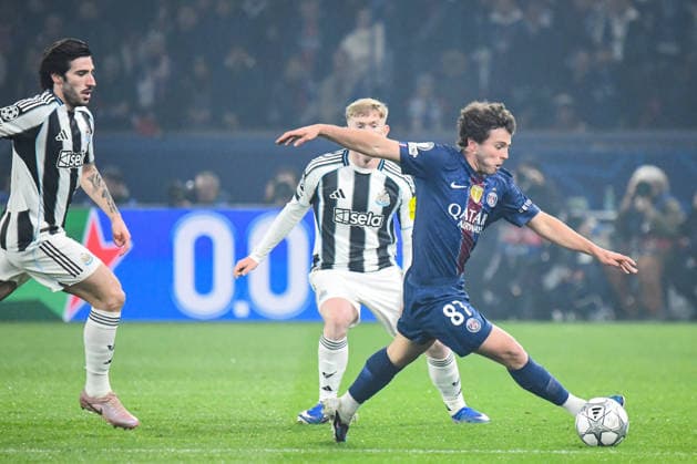 FOOTBALL : Paris Saint Germain vs Newcastle United - Ligue des Champions - Phase de Ligue - JournÃ e 8 - 28 01 2026 Joao Neves (Paris SG) ParisFrance  Copyright: xBaptistexAutissierx