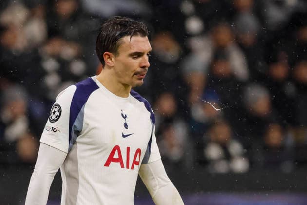 Joao Palhinha (Tottenham Hotspur, 06) , Deutschland, Fussball, UEFA Champions League, 8. Spieltag, 2025 2026, Eintracht Frankfurt vs. Tottenham Hotspur, 28.01.2026, Frankfurt am Main Deutsche-Bank-Park Deutschland Copyright: xGrantxHubbsx