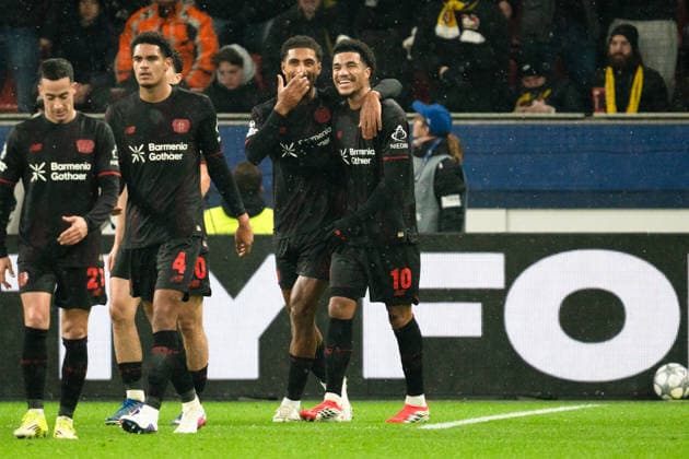 UEFA Champions League 2025 26 Bayer 04 Leverkusen vs. Villarreal CF 8. Spieltag der Ligaphase Mittwoch, 28.01.2026 BayArena (Nordrhein-Westfalen, Deutschland) Tor zum 2:0 durch Malik Tillman ( 10) Jubel Freude Emotionen Torjubel LoÃ¯c BadÃ ( 5) Copyright: xCelinaxLeiersx