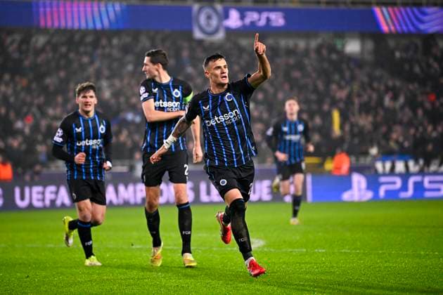 Club Brugge v Marseille - UEFA Champions League BRUGGE, BELGIUM - JANUARY 28 : Stankovic Aleksandar midfielder of Club Brugge celebrating scoring a goal (3-0) during the UEFA Champions League 2025 26 League Phase MD8 match between Club Brugge and Marseille on January 28, 2026 in Brugge, Belgium, 28 01 2026 Brugge Belgium  Copyright: xTomasxSiskx