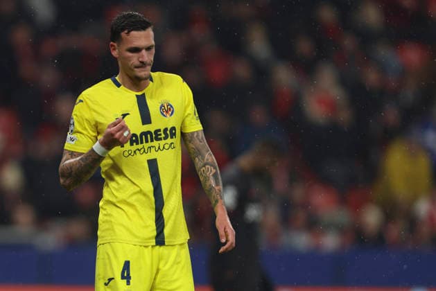 Rafa Marin (Villarreal CF) looks dejected during the UEFA Champions League 2025 26 League Phase MD8 match between Bayer 04 Leverkusen and Villarreal CF at BayArena on January 28, 2026 in Leverkusen, Germany. (Photo by Oliver Kaelke DeFodi Images) -