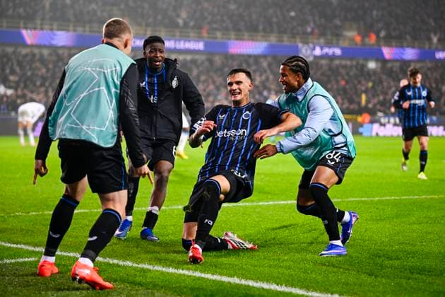 Club Brugge v Marseille - UEFA Champions League BRUGGE, BELGIUM - JANUARY 28 : Stankovic Aleksandar midfielder of Club Brugge celebrating scoring a goal (3-0) during the UEFA Champions League 2025 26 League Phase MD8 match between Club Brugge and Marseille on January 28, 2026 in Brugge, Belgium, 28 01 2026 Brugge Belgium  Copyright: xTomasxSiskx