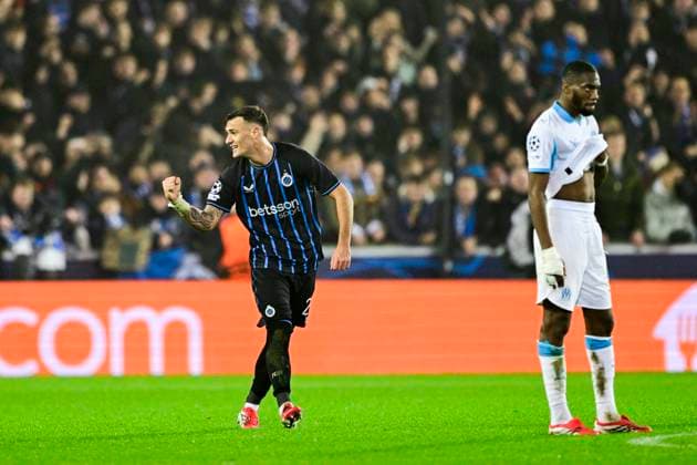 Club Brugge v Marseille - UEFA Champions League BRUGGE, BELGIUM - JANUARY 28 : Stankovic Aleksandar midfielder of Club Brugge celebrating scoring a goal (3-0) during the UEFA Champions League 2025 26 League Phase MD8 match between Club Brugge and Marseille on January 28, 2026 in Brugge, Belgium, 28 01 2026 Brugge Belgium  Copyright: xJanxDexMeuleneirx