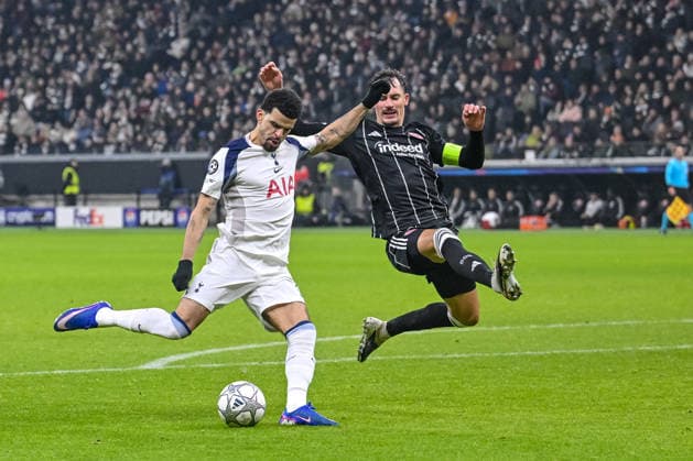 Dominic Solanke (Tottenham Hotspur) scores his team s second goal during the UEFA Champions League 2025 26 League Phase MD8 match between Eintracht Frankfurt and Tottenham Hotspur at Frankfurt Stadion on January 28, 2026 in Frankfurt am Main, Germany. (Photo by Harry Langer DeFodi Images) -