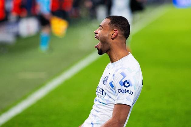 28.01.2026 - Fußball, 2025 2026, UEFA Champions League, 8. Spieltag, Borussia Dortmund - Inter Mailand: Andy Diouf (Mailand) jubelt nach seinem Tor zum 0:2