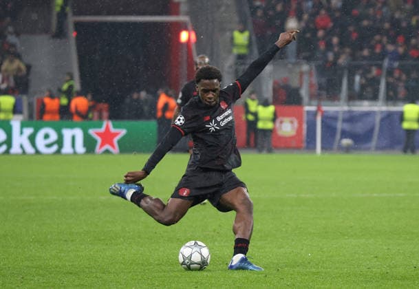 Ernest Poku (Bayer Leverkusen, 19) GER, Bayer 04 Leverkusen vs. Villarreal CF, Fussball, Champions League, 8. Spieltag, Spielzeit 2025 2026, 28.01.2026 GER, Bayer 04 Leverkusen vs. Villarreal CF, Fussball, Champions League, 8. Spieltag, Spielzeit 2025 2026, 28.01.2026 Leverkusen Copyright: xEibner-Pressefotox xThomasxStoeckerx EP_TSR