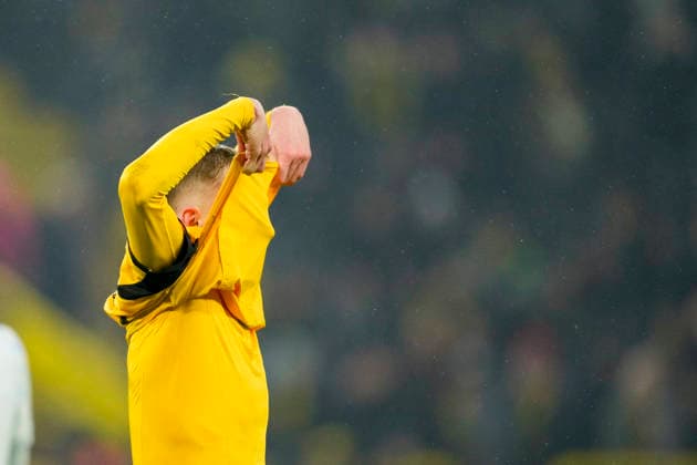Maximilian Beier (Borussia Dortmund) looks dejected during the UEFA Champions League 2025 26 League Phase MD8 match between Borussia Dortmund and FC Internazionale Milano at BVB Stadion Dortmund on January 28, 2026 in Dortmund, Germany. (Photo by Alex Gottschalk DeFodi Images) -