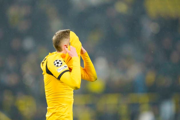 Maximilian Beier (Borussia Dortmund) looks dejected during the UEFA Champions League 2025 26 League Phase MD8 match between Borussia Dortmund and FC Internazionale Milano at BVB Stadion Dortmund on January 28, 2026 in Dortmund, Germany. (Photo by Alex Gottschalk DeFodi Images) -