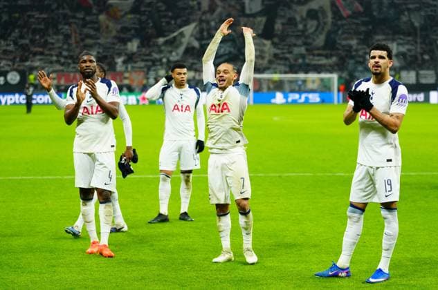 Xavi Simons of Tottenham Hotspur celebrates at full time Eintracht Frankfurt v Tottenham Hotspur, UEFA Champions League, Group Stage, Football, Deutsche Bank Park, Frankfurt, Germany - 28 Jan 2026Frankfurt Deutsche Bank Park Germany EDITORIAL USE ONLY No use with unauthorised audio, video, data, fixture lists, club league logos or live services. Online in-match use limited to 120 images, no video emulation. No use in betting, games or single club league player publications. Copyright: xJavierxGarcia Shutterstockx 16429470at