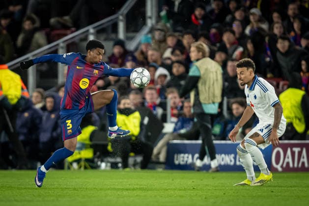 Alejandro Balde FC Barcelona, Barca controls the ball during a UEFA Champions League match between FC Barcelona and Copenhagen at Spotify Camp Nou in Barcelona, , Spain, on January 28 2026. Photo by Felipe Mondino  Copyright: xFelipexMondino IPAxSportx xipa-agency.netx xx IPA_70676377 IPA_Agency_IPA70676377