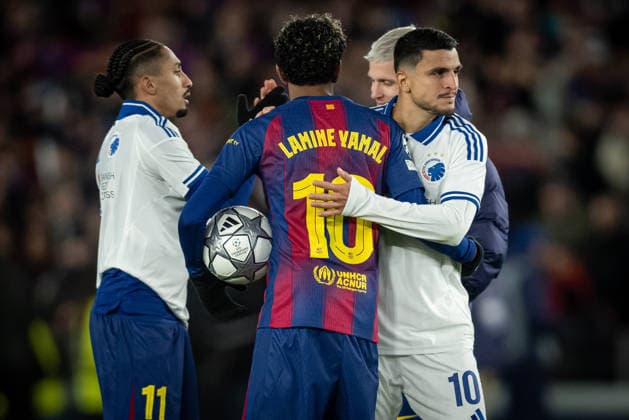 Lamine Yamal FC Barcelona, Barca and Mohamed Elyounoussi (FC Copenhagen) Mohamed Elyounoussi (FC Copenhagen) gestures during a UEFA Champions League match between FC Barcelona and Copenhagen at Spotify Camp Nou in Barcelona, , Spain, on January 28 2026. Photo by Felipe Mondino  Copyright: xFelipexMondino IPAxSportx xipa-agency.netx xx IPA_70677215 IPA_Agency_IPA70677215