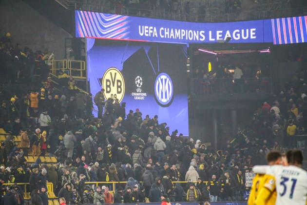 Fussball UEFA Champions League 2025 26, 8. Spieltag Ligaphase - Borussia Dortmund vs Inter Mailand - Signal Iduna Park-Stadion (Dortmund): Dortmund Copyright: xAymanxAlahmedx