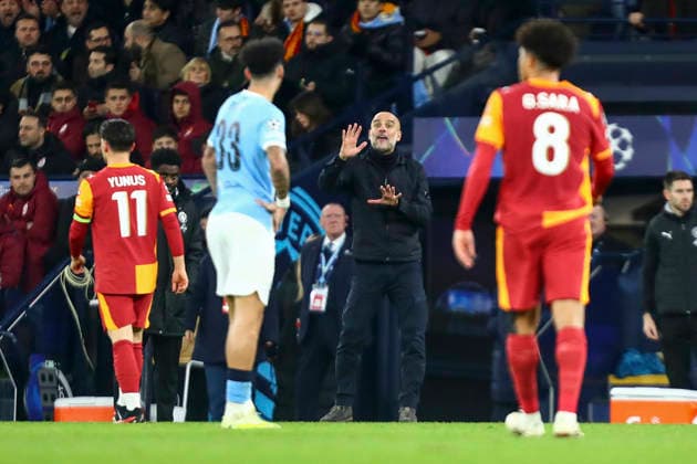 Manchester City v Galatasaray S.K., UEFA Champions League Pep Guardiola, Manager of Manchester City gestures to Nico O Reilly of Manchester City during the Manchester City v Galatasaray S.K. UEFA Champions League MD8 match at the Etihad Stadium, Manchester, England on 28 January 2026 Credit: Luke Williams Every Second Media Editorial use only. All images are copyright Every Second Media Limited. No images may be reproduced without prior permission. Copyright: xIMAGO EveryxSecondxMediax ESM-1778-0049 LukexWilliamsx xEveryxSecondxMediax