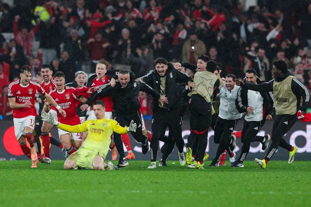 January 28, 2026, Lisbon, Lisbon, Portugal: Anatoliy Trubin of SL Benfica celebrates a goal during the UEFA Champions League 2025 26 League Phase MD8 match between SL Benfica and Real Madrid C.F. at Estadio do Lisboa e Benfica on January 28, 2026 in Lisbon, Portugal. Lisbon Portugal - ZUMAa181 20260128_zaa_a181_429 Copyright: xIrinaxR.xHipolitox