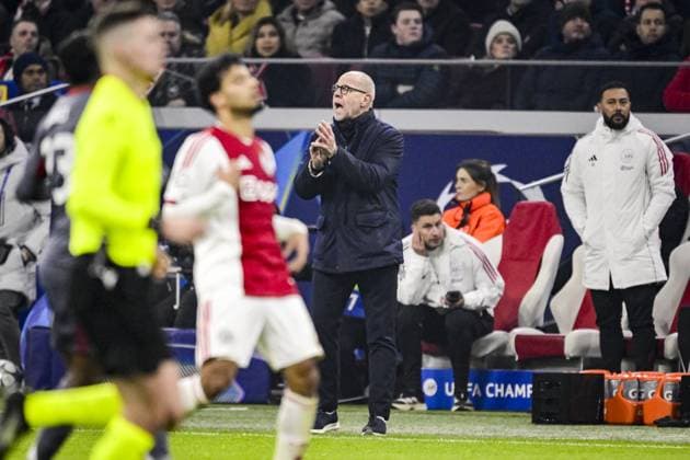 AMSTERDAM - AFC Ajax coach Fred Grim during the UEFA Champions League match between AFC Ajax and Olympiakos Piraeus at the Johan Cruijff ArenA on January 28, 2026, in Amsterdam, Netherlands. OLAF KRAAK ANP UEFA Champions League 2025-2026 xVIxANPxSportx xxANPxIVx 548930396 originalFilename: 548930396.jpg