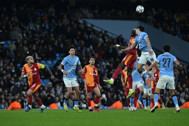 Manchester City v Galatasaray - UEFA Champions League MANCHESTER, UNITED KINGDOM - JANUARY 28: Players in action during the UEFA Champions League match between Manchester City and Galatasaray at Etihad Stadium in Manchester, United Kingdom, on January 28, 2026. Rasid Necati Aslim Anadolu Manchester United, ManU Kingdom. Editorial use only. Please get in touch for any other usage.  Copyright: x2026xAnadoluxRasidxNecatixAslimx